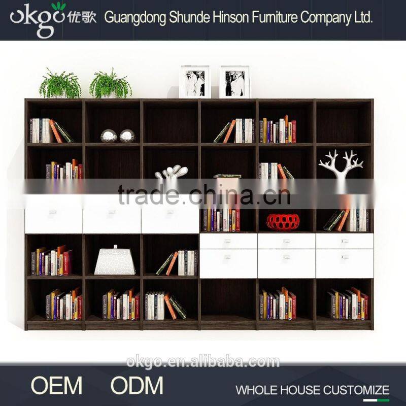 Melamine board bookshelf, book case,wall bookcase