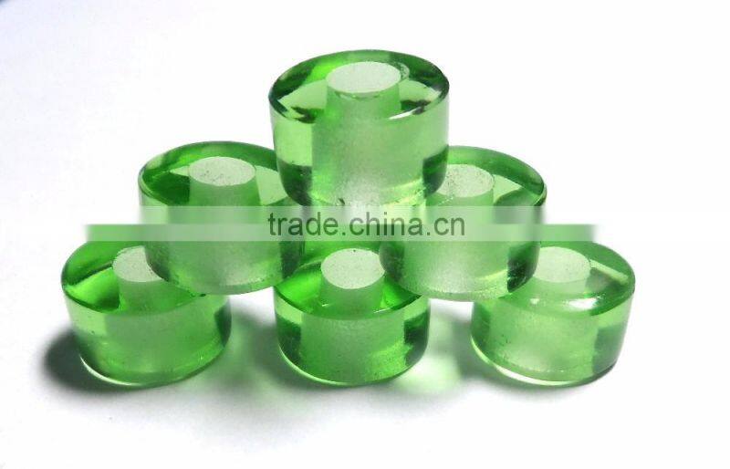 AAA Colombian Emerald Color Quartz Smooth Handmade Big Hole Tyre Beads