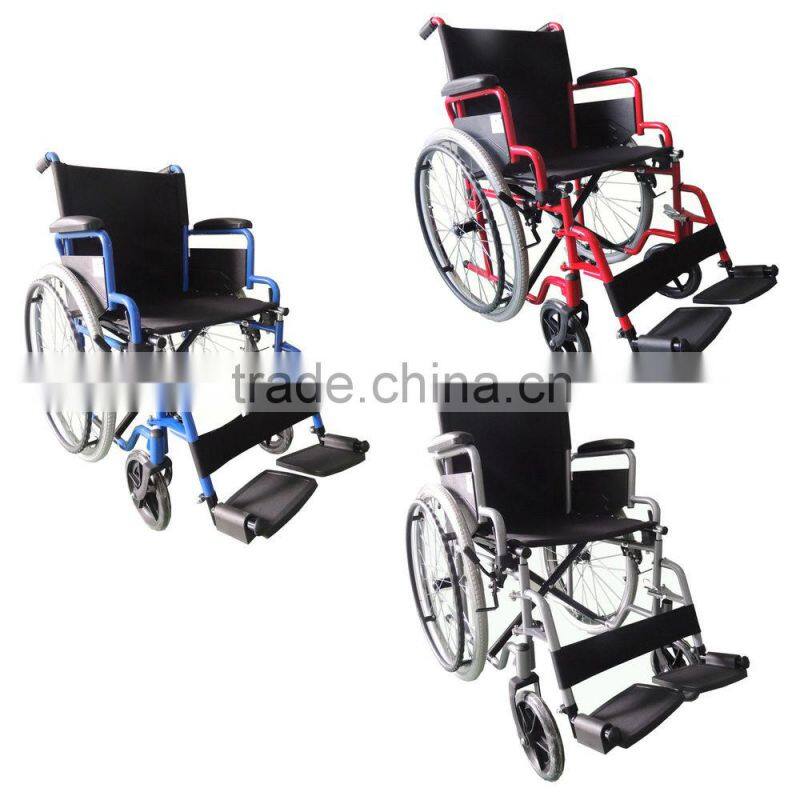 color wheelchair with wheels