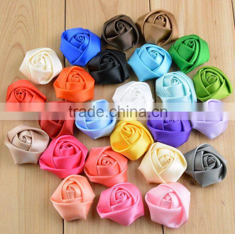 Printed heart shabby chiffon flower trim lovely flower decoration in stock