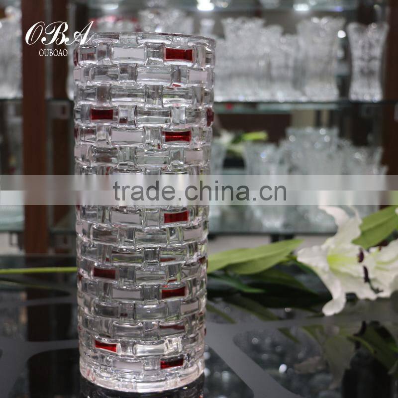 Party Wedding Decor Superior Quality Machine-made Glass Flower Vase,A Series Of The Straight Cylinder Vase