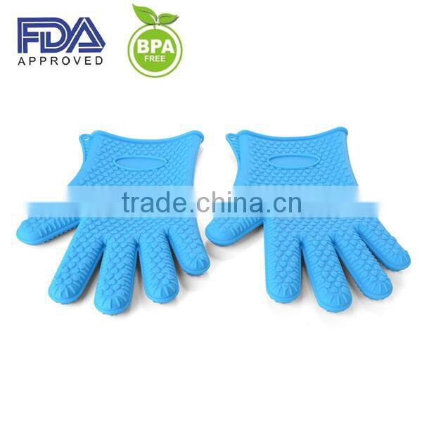 silicone finger tips gloves/silicone glove with five fingers