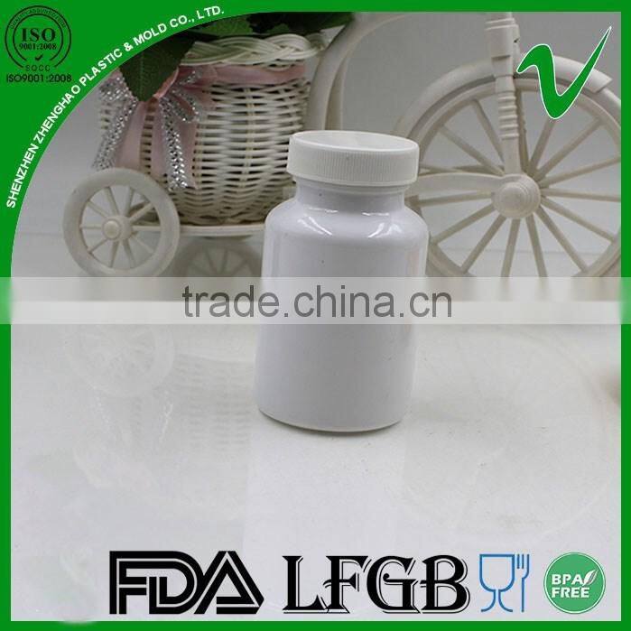 150ml cylinder empty clear plastic capsules bottle with wide mouth cap