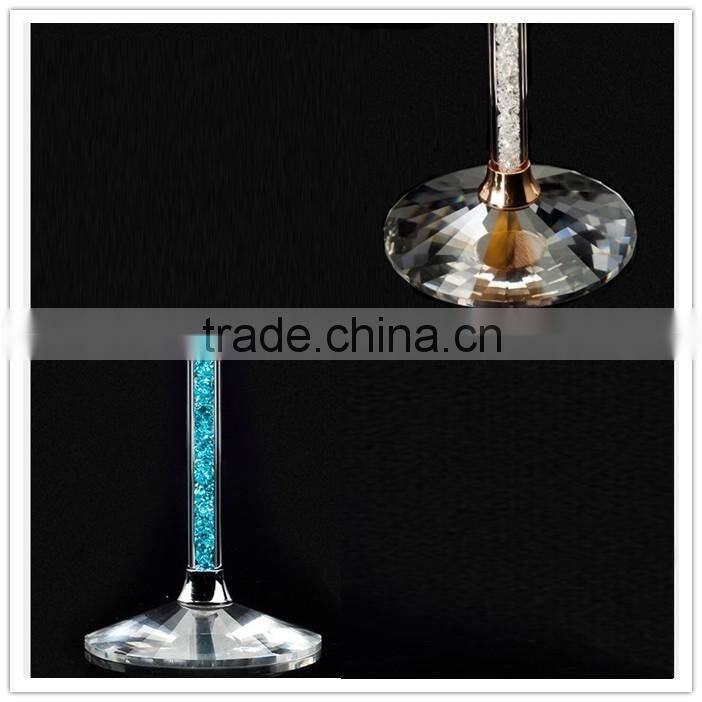 wholesale Crystal Wine Glass with purple diamond stem