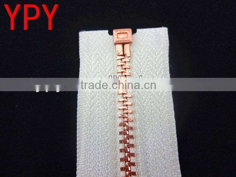 Popular Style Rose Gold Zipper