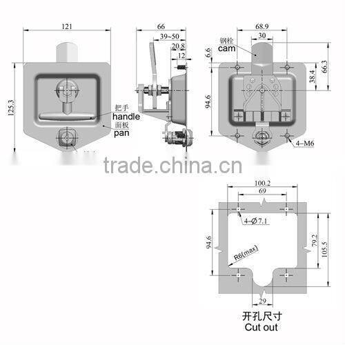 Stainless steel latch