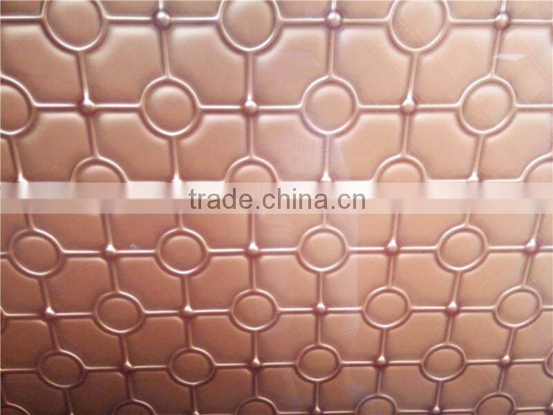 ivory color back painted decorative phantom 3d Glass panel