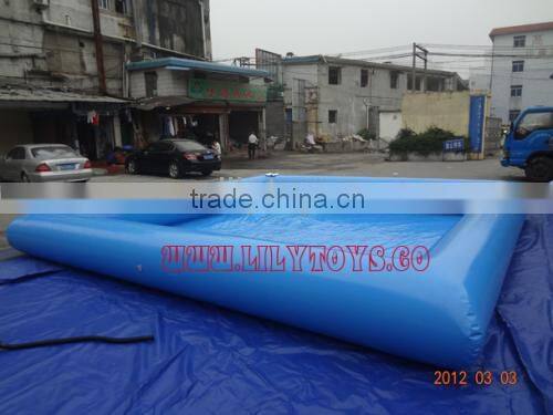 EN14960 0.55mm plato pvc inflatable square swimming pool for kids