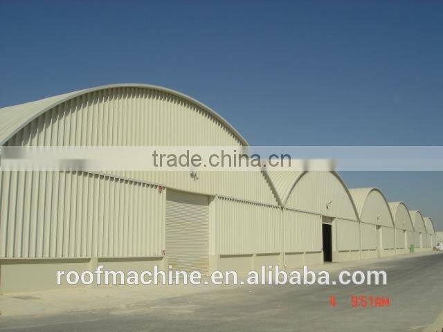 big Arch roof roll forming machine with move car