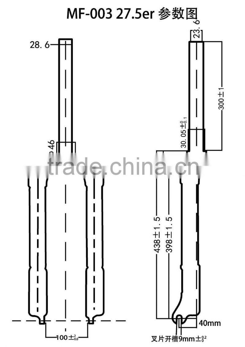 Trade assurance supplier full carbon mountain bike fork/ Carbon MTB fork/ carbon fork