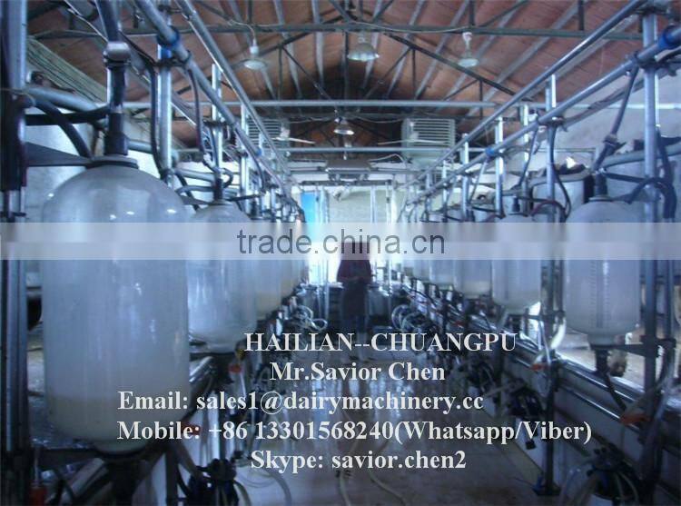 Automatic Milking System , Milking Parlor With Glass Bottle Milk Meter