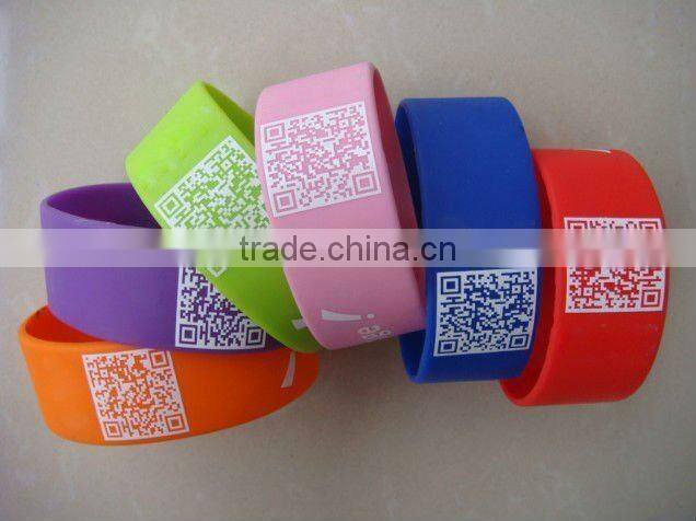 Customized QR code silicoen id bracelet for sports