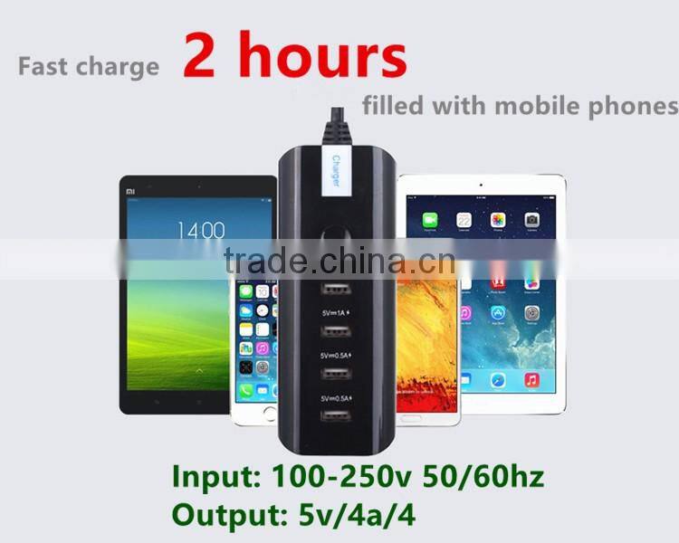 4 port usb quick charger socket