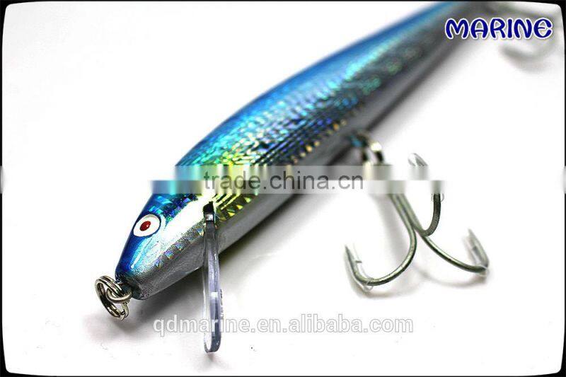 7" Hard Plastic Fishing Lures With 4/0 Treble Hooks