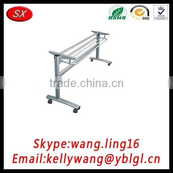 2016 new style office metal leg office desk powder coating white