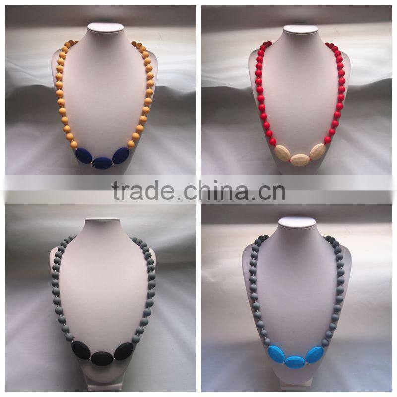 silicone teething jewelry Use color colors for you choice Necklaces Silicone Bead teething