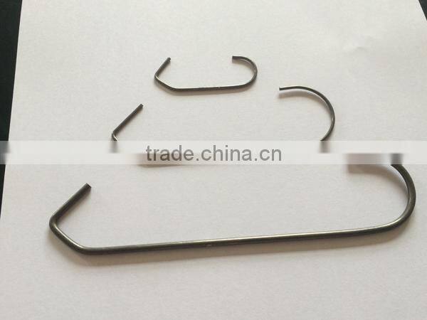 0.076"wire diameter length spring steel wire form 8" length CV power coating hook