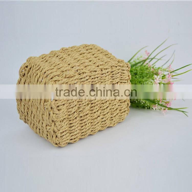 Home decoration recyclable paper rope handcraft flower gift basket