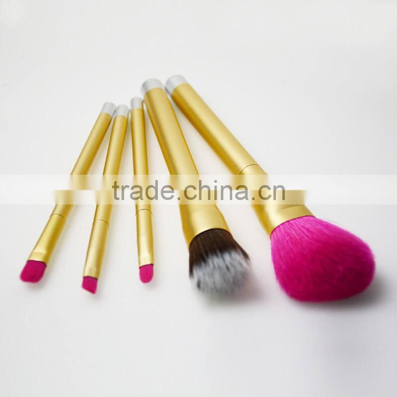 Rose gold handle Free sample cosmetics makeup goat hair makeup brush
