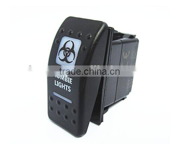engraved waterproof Rocker Switch for car/motorcycle 12v/24v