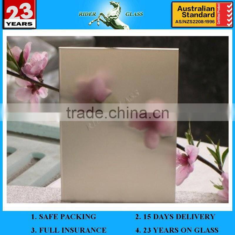 3-12mm Acid Etch Low Iron with AS/NZS 2208 Tempered Glass