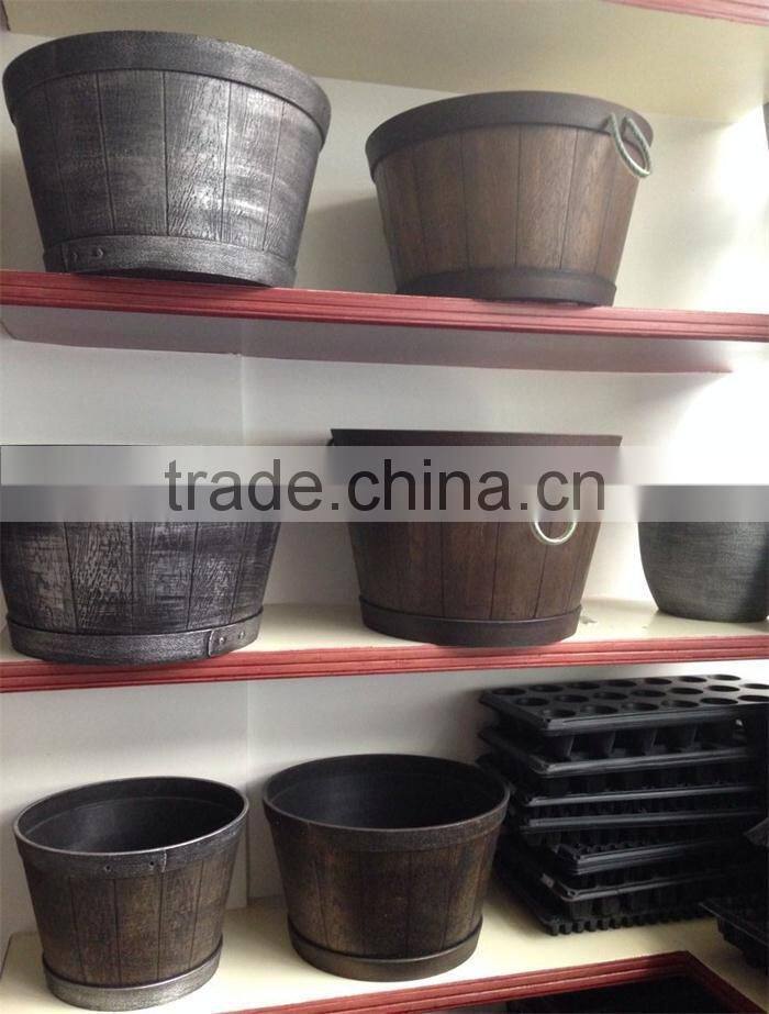 15" wholesale bulk wooden flower pots