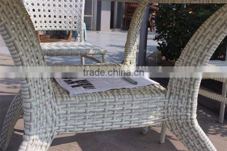 Catering venues white rattan dining table and chair