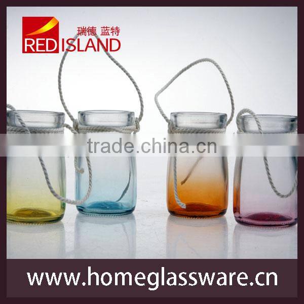 fashion storage decoration glass bottle hang with string