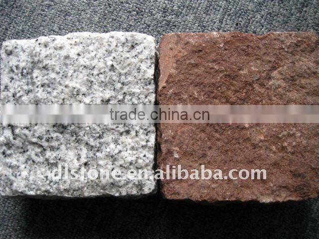 Grey granite cobblestone