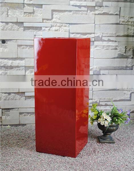 Fiberglass Modern Black Smoothly Rectangular Planter Boxes