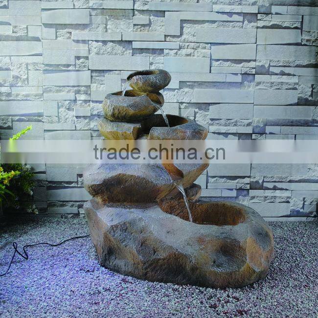 Popular Imitation Stone Garden Resin Outdoor Water Fountain