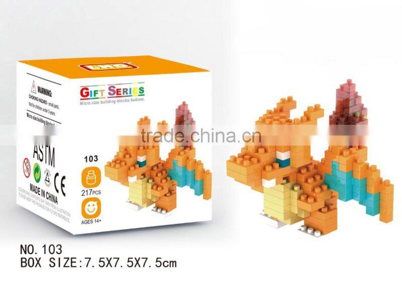 Hot sales pokemon ball toys magnetic building blocks, mini pokemon blocks