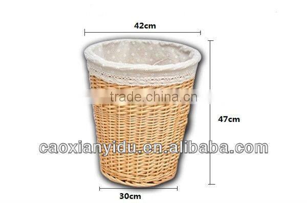 Large Family Size Large Wicker Hamper Recycled Style Handmade