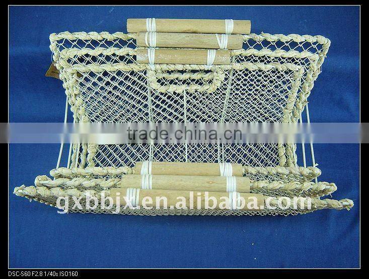 White wire woven storage decorative newspaper holder