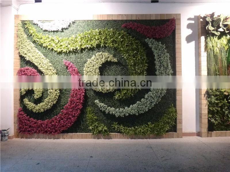 fake plant free combination grass flower green wall for hotel office decoration