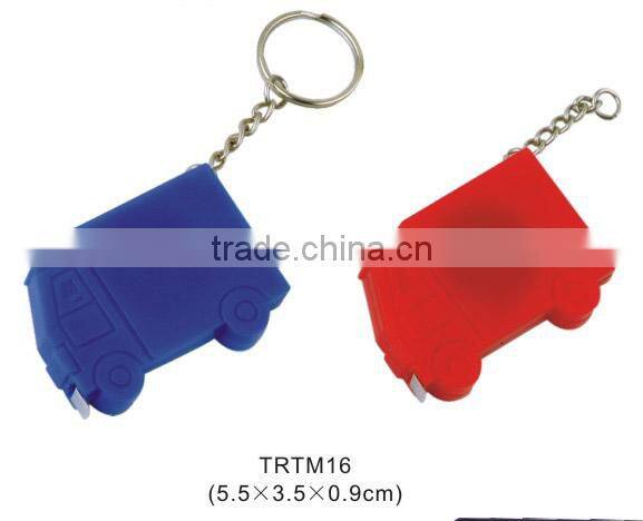CUSTOMIZED MINI RED CAR TAPE MEASURING KEY CHAIN