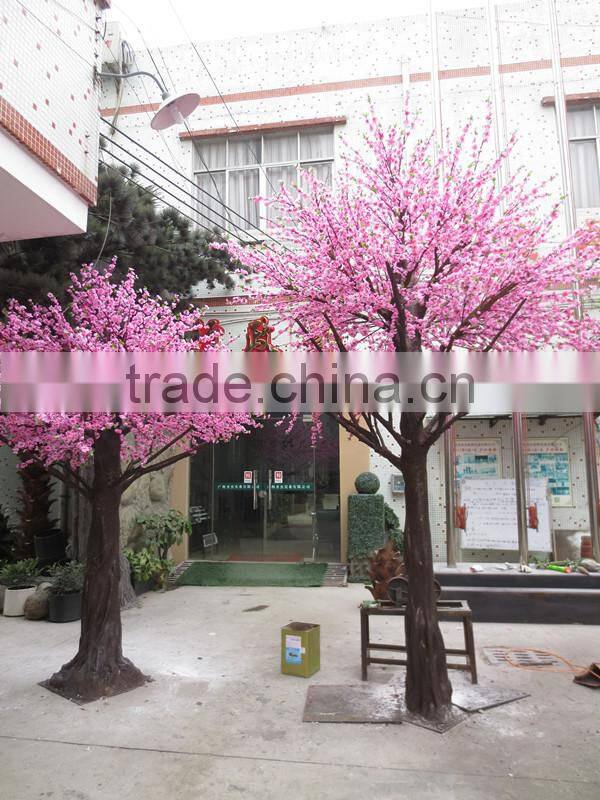 Y15 Large outdoor artificial peach blossom tree with real touch silk peach flower