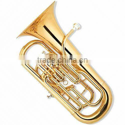 Gold lacquer cupronickel silde 4 -key piston valve Euphonium