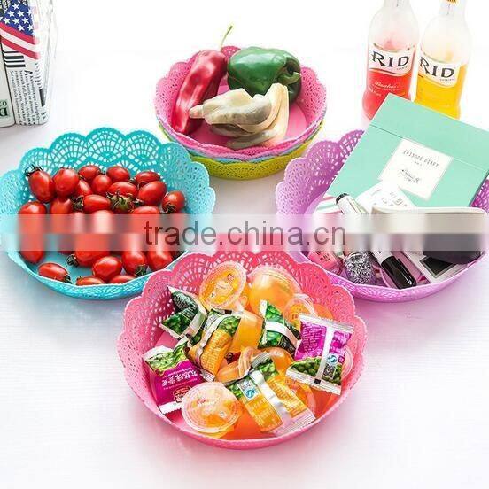 new product colorful plastic fruit basket fruit tray snack tray nut bowl candy tray
