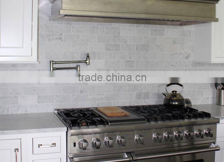 Best selling interior decoration natural stone white marble wall tile price