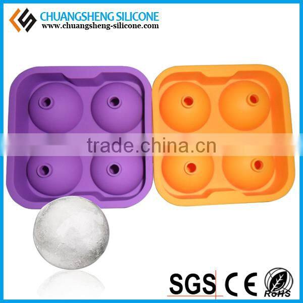 4pcs ball set silicone ice cube maker