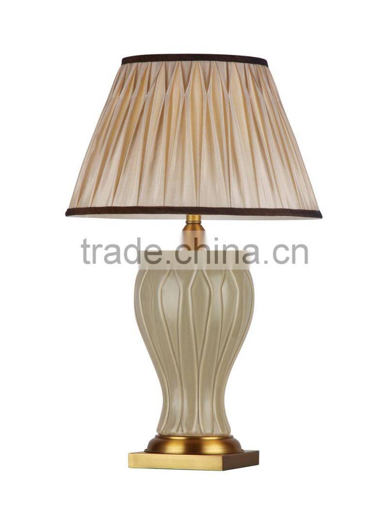 BISINI Luxury Decorative Gilding Ceramic Table Lamp for Hotel