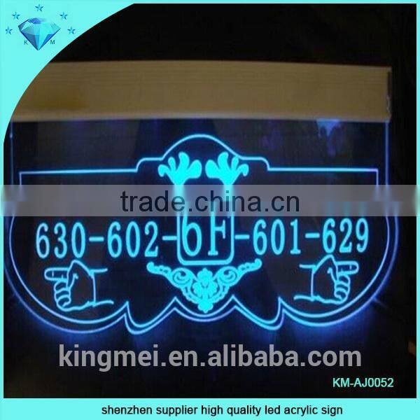2015 custom colorful acrylic table number stands for restaurant