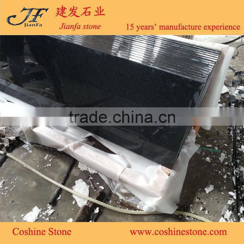 China cheap Natural stone, prefab granite countertop Dard black granite G654