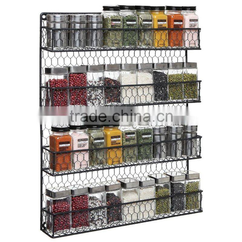 Hot Sale Metal Scroll Spice Holder Rack