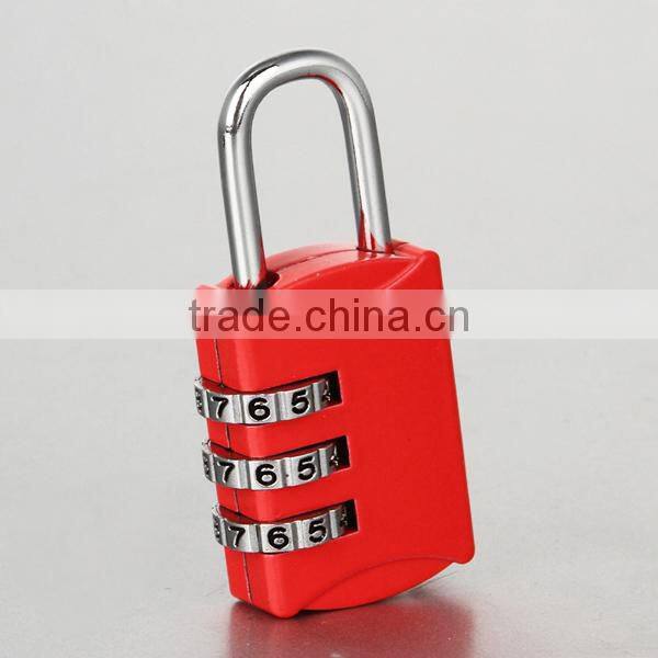 3 digit combination mini color padlock