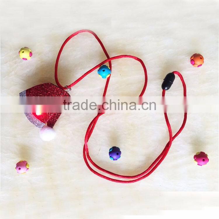 Blinking plastic Christmas flash led light necklace for kids