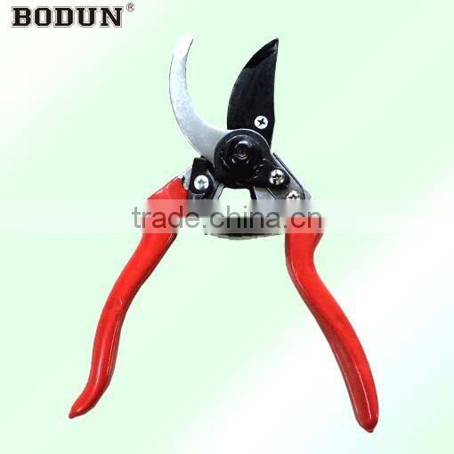 B4025 High quality with red plastic handle pruner cut-and-hold pruning shear pruning tool