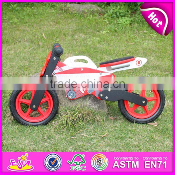 2015 Exhibition item wooden toy bike for kids,Promotion gift Wooden balance bike,High quality children wooden bike toy W16C013