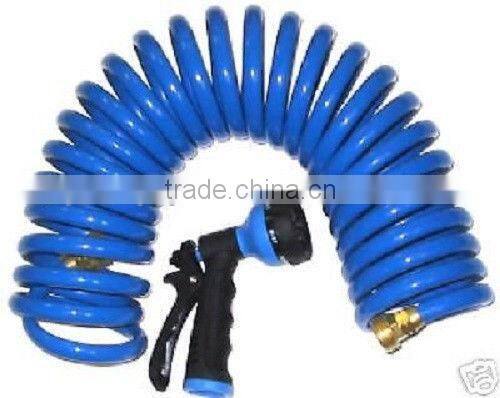 Plastair Spring Pvc Pipe Garden Hose 75-Foot 1/2-Inch Lead Safe Ultra-Light Recoil